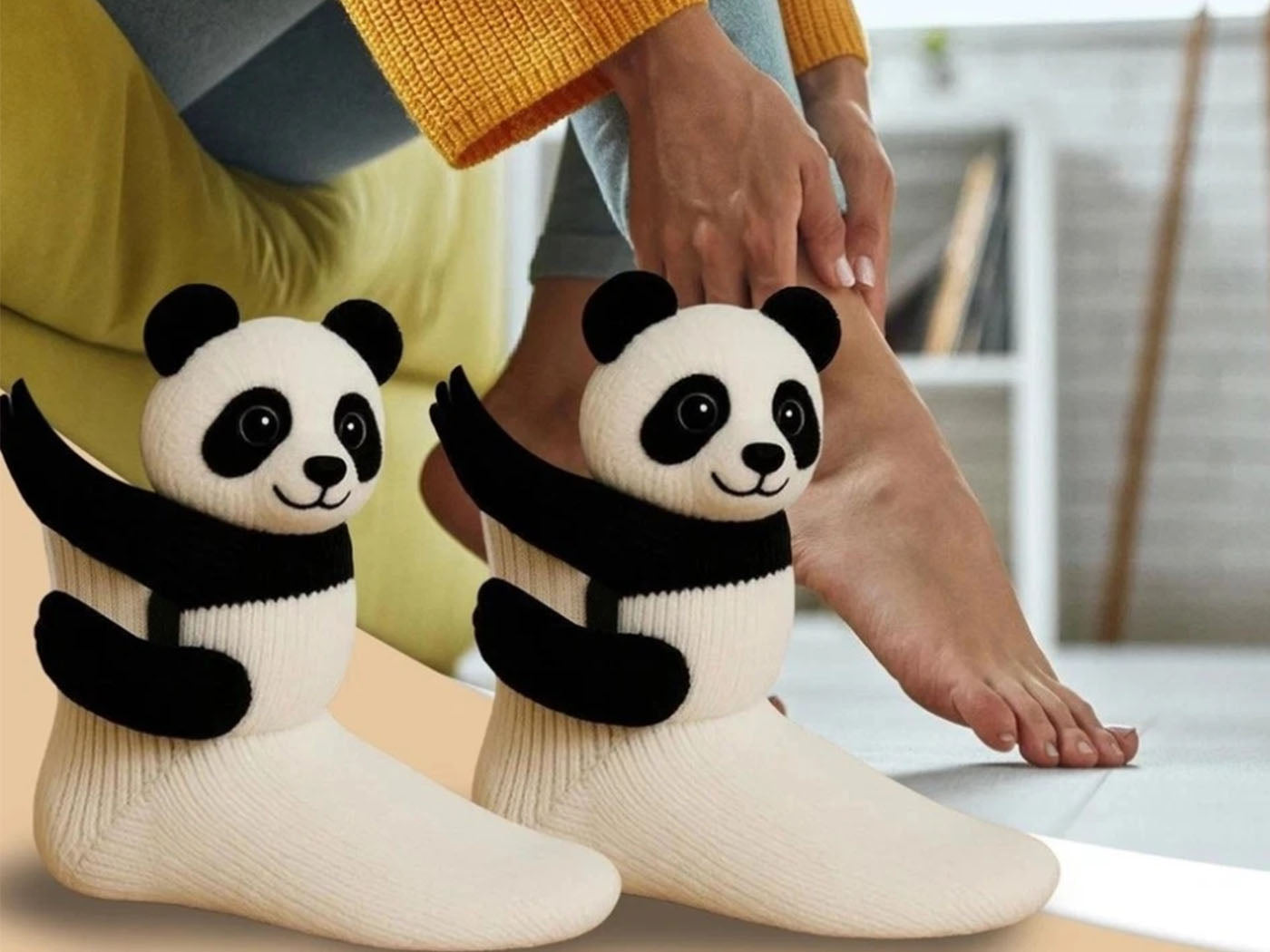 Funny 3D Knitted Animal Socks Adorable Christmas Gift