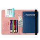 RFID Shield Passport Holder and Luggage Tag Set PU Leather Organizer