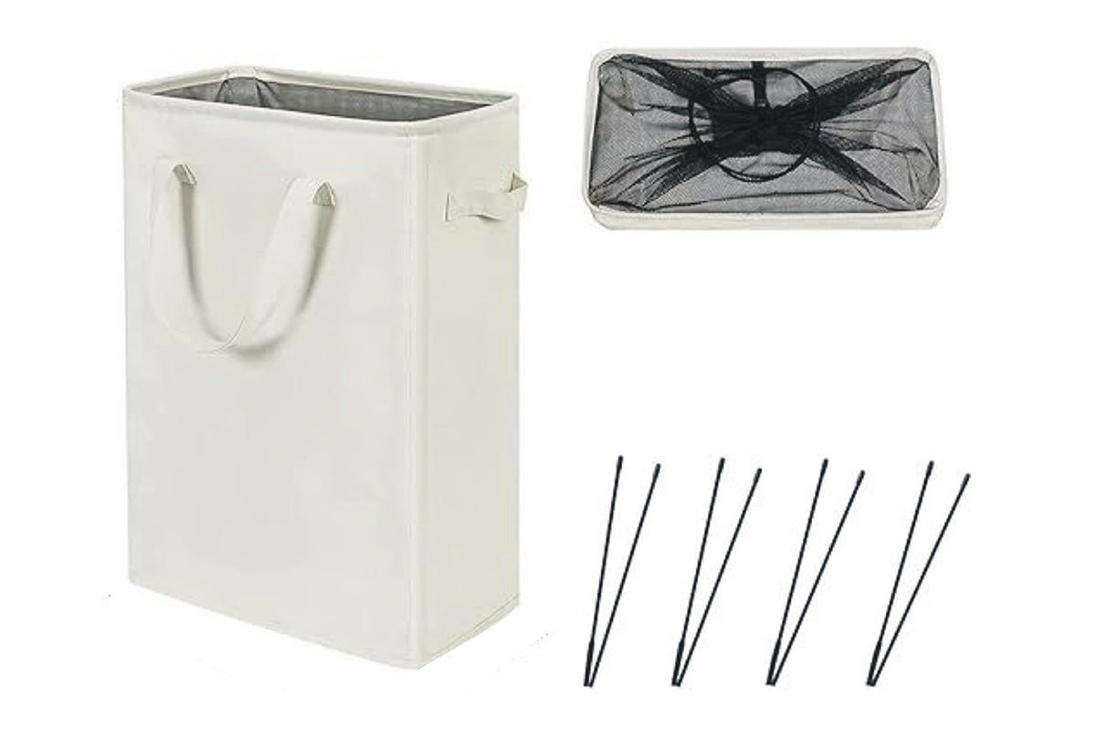 Slim Laundry Hamper Handles Collapsible Laundry Basket Thin Dirty Clothes Basket