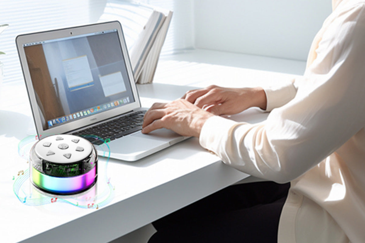 Portable White Noise Machine for Sleeping with Night Light Bluetooth Speaker Sleep Timer