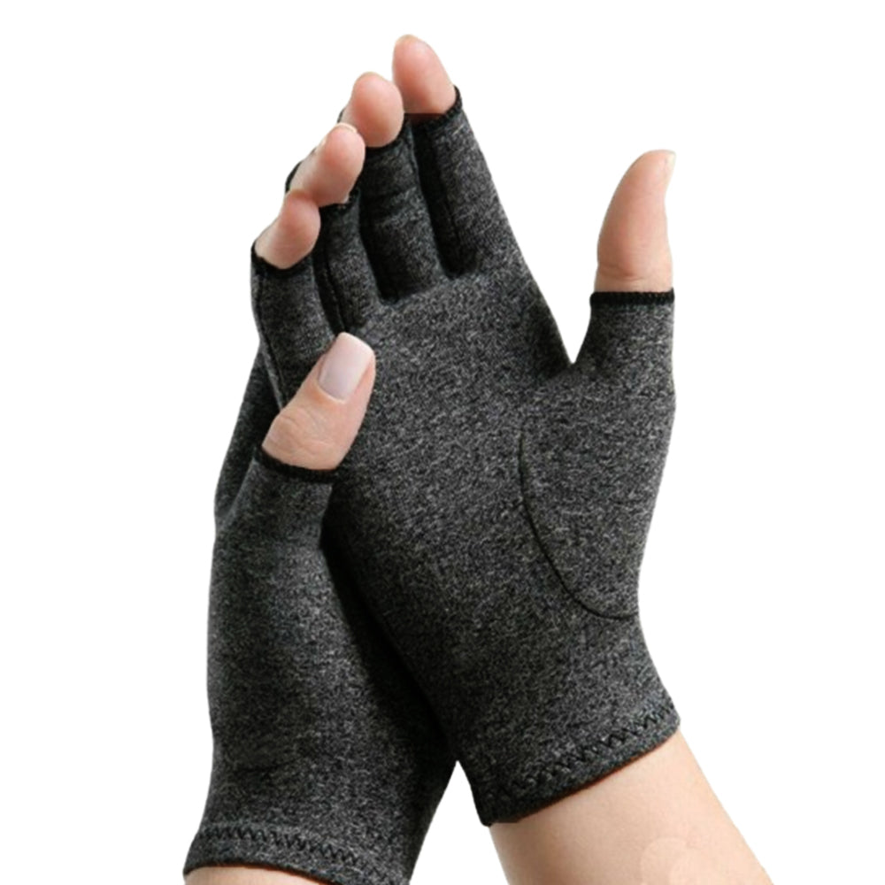 2Pairs Fingerless Arthritis Compression Gloves for Pain Relief