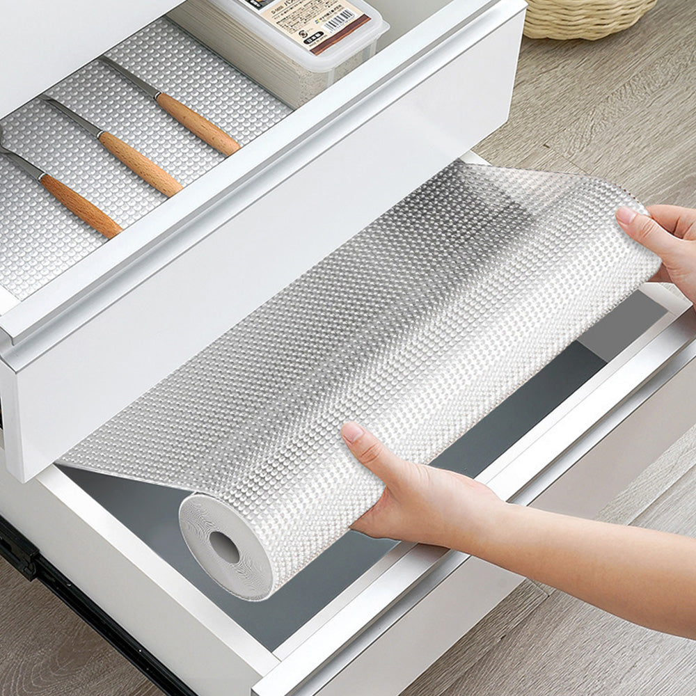 Thick EVA Drawer Liner 30x300cm with Slip Resistant Dots and Heat Resistance-Transparent
