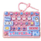 Aldults Keyboard Fidget Toy Keychain Press-able Rebound Keycap Stress Relief Toy