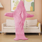 Pink Flannel Wearable Shark Hoodie Blanket