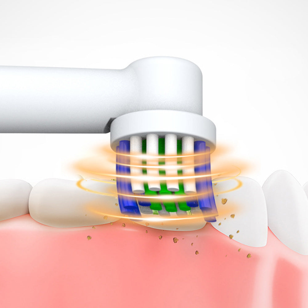 Electric Toothbrush with 5 Modes 8 Brush Heads Rechargeable 3D Rotation Toothbrush for Home Travel