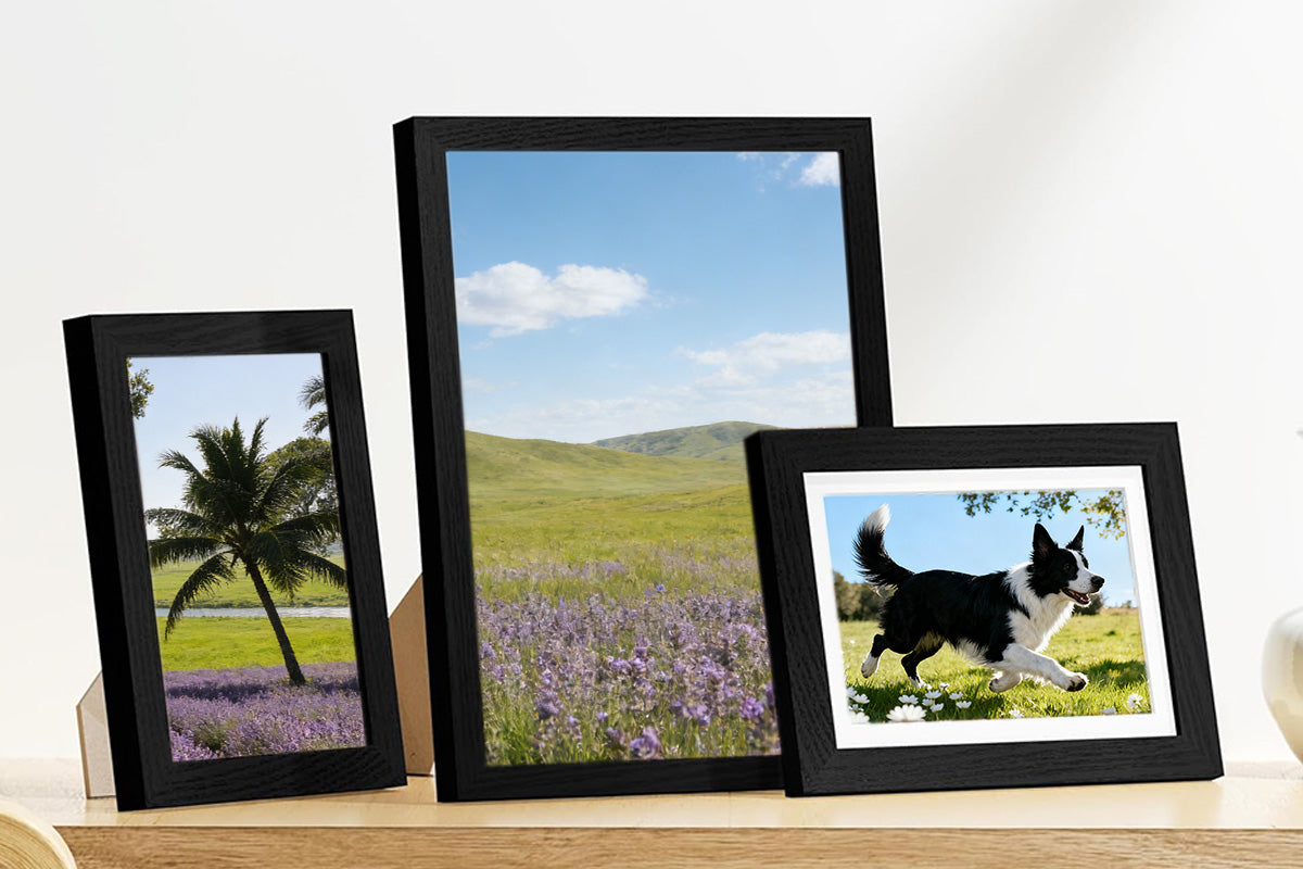 15 Piece Picture Frame Set Multi-size Collage Photo Frames for Wall or Tabletop Display