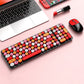 2.4GHz Wireless Keyboard And Mouse Combo With Round Key Caps