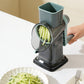 Rotary Vegetable Chopper 3-Blade Cylinder Hand-Cranked Slicer Shredder Grater
