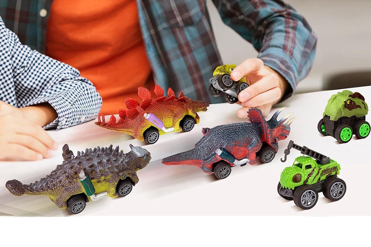 2025 Dinosaur Cars Advent Calendar Christmas Countdown Blind Box Pull Back Car Toy Set
