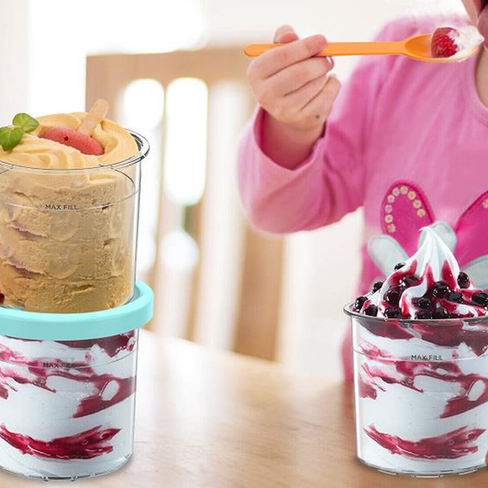 4Pcs Cream Pints Cup Storage Jars For Ninja NC299AM C300s Series