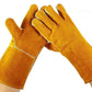 Double Layer Leather Welding Gloves Heat Resistant Fireproof Safety Gloves