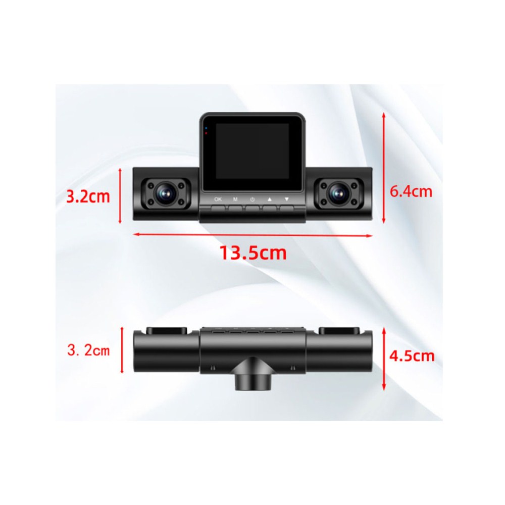 4-Channel 1080P HD Dash Cam Front and Rear Inside Left Right Car Dash Camera with 64GB Card