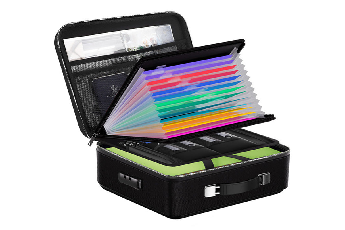 Document Box Hard Case File Organizer with Mechanical Lock