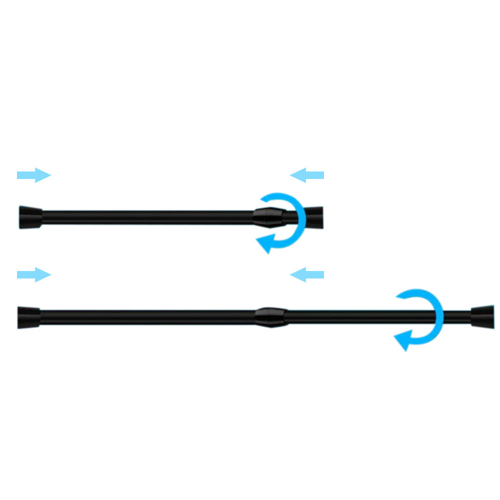 Rods for Window No Drilling Black Expandable Rods Adjustable Curtain Rod