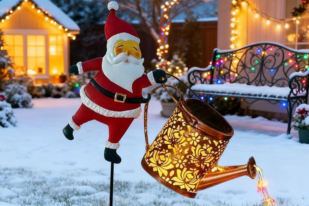 Solar Santa Claus Garden Stake Light Outdoor Christmas Yard Decoration