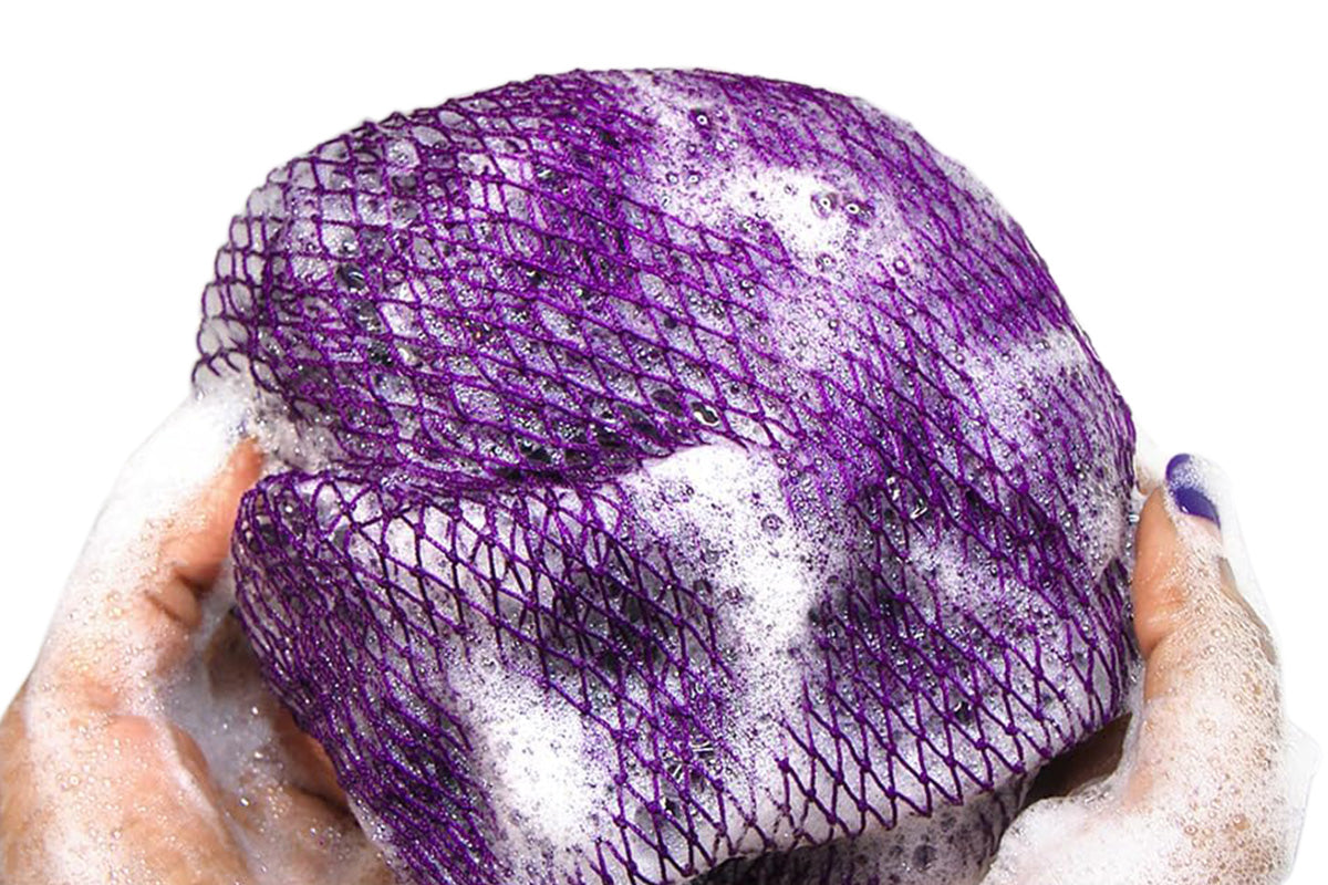 2PCS African Net Sponge Body Scrubber for Exfoliating and Bathing