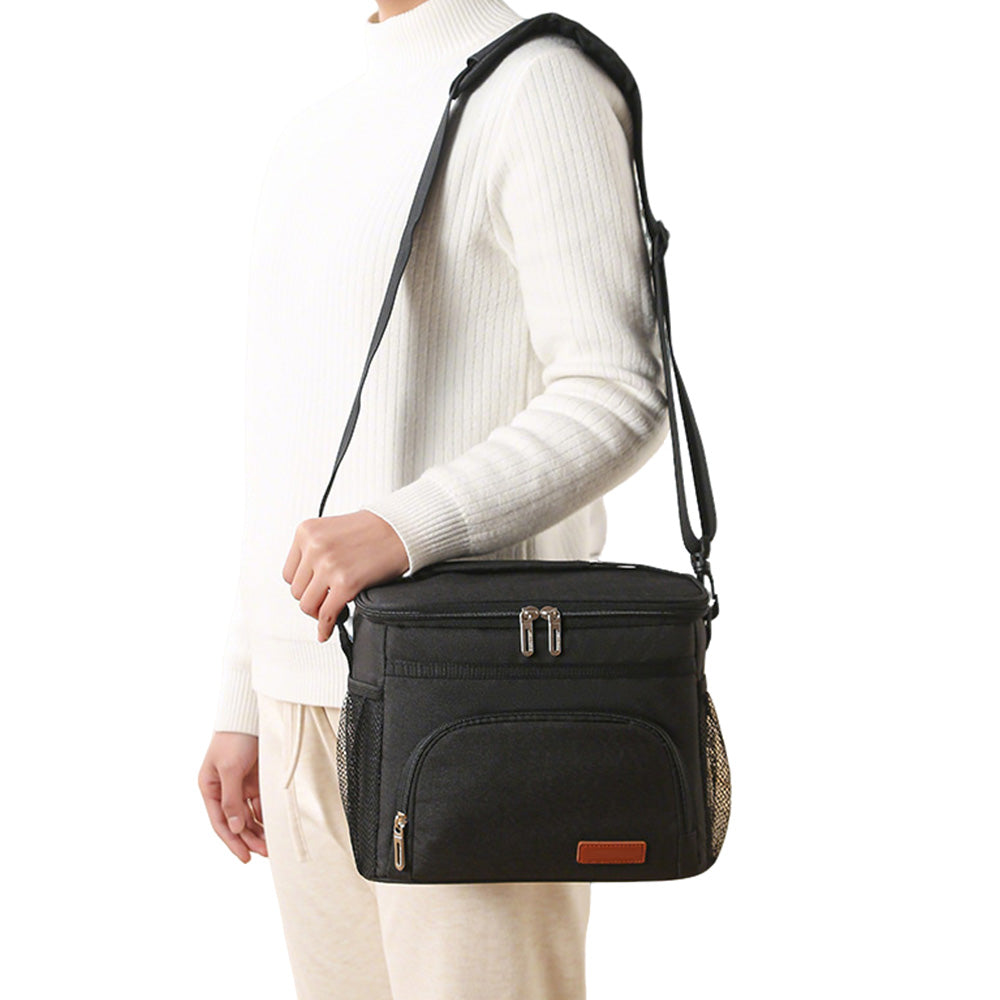 Insulated Lunch Box for Men Women Leak-Proof Cooler Lunch Bag with 4 Pockets