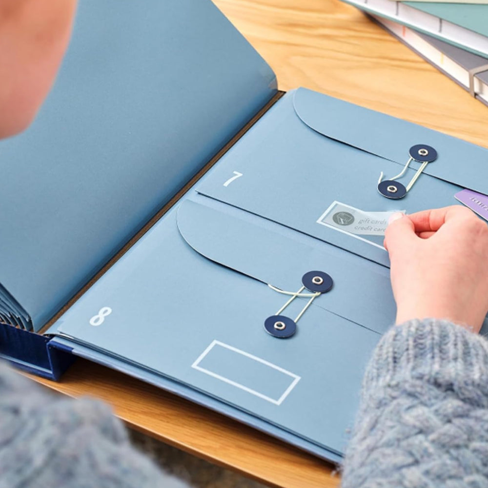 2Pcs Anti-Missing Binder Folio Expanding File Folder