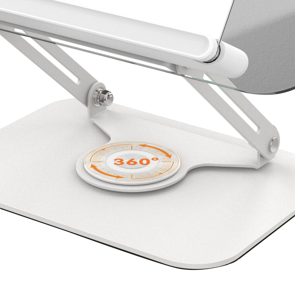 Adjustable Book Stand for Reading with 360 Degree Rotating Base and Page Clips