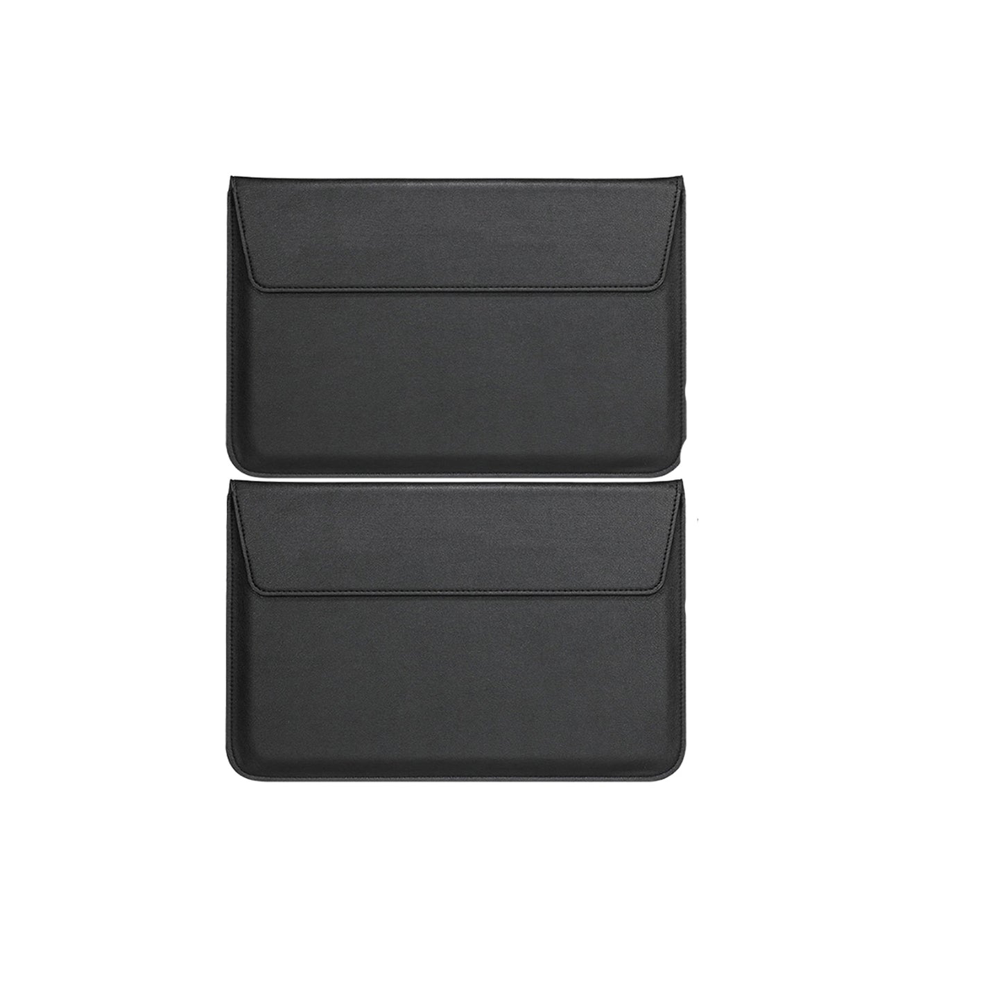 2Pcs PU Leather Sleeve Case Laptop Bag with Stand for Macbook 11 13 15 inches