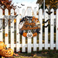 2 Pack Engineered Wood Halloween Ghost Pumpkin Hanging Door Signs