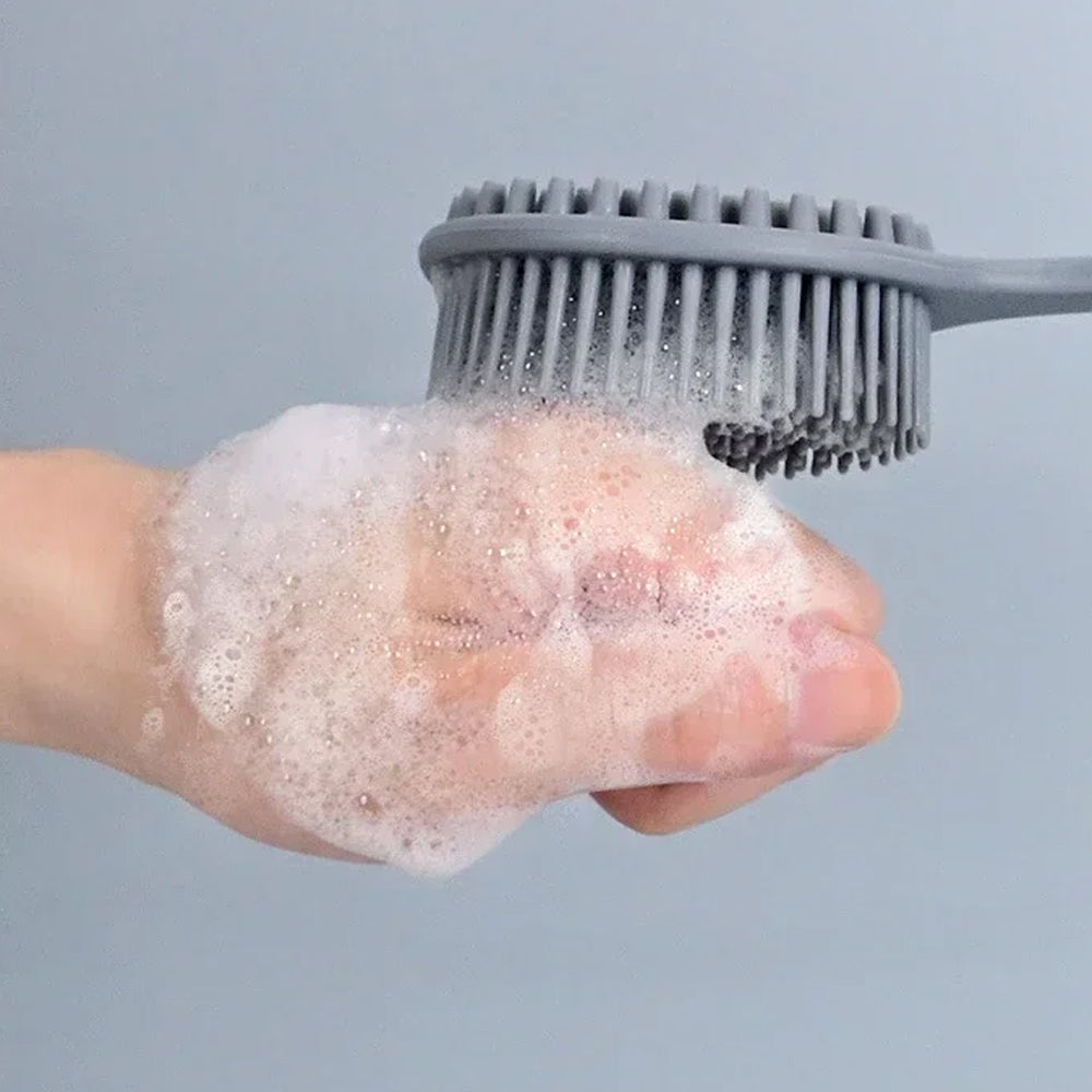 Silicone Body Brush Bath Brush Back Scrubber Long Handle Bath Shower Brush