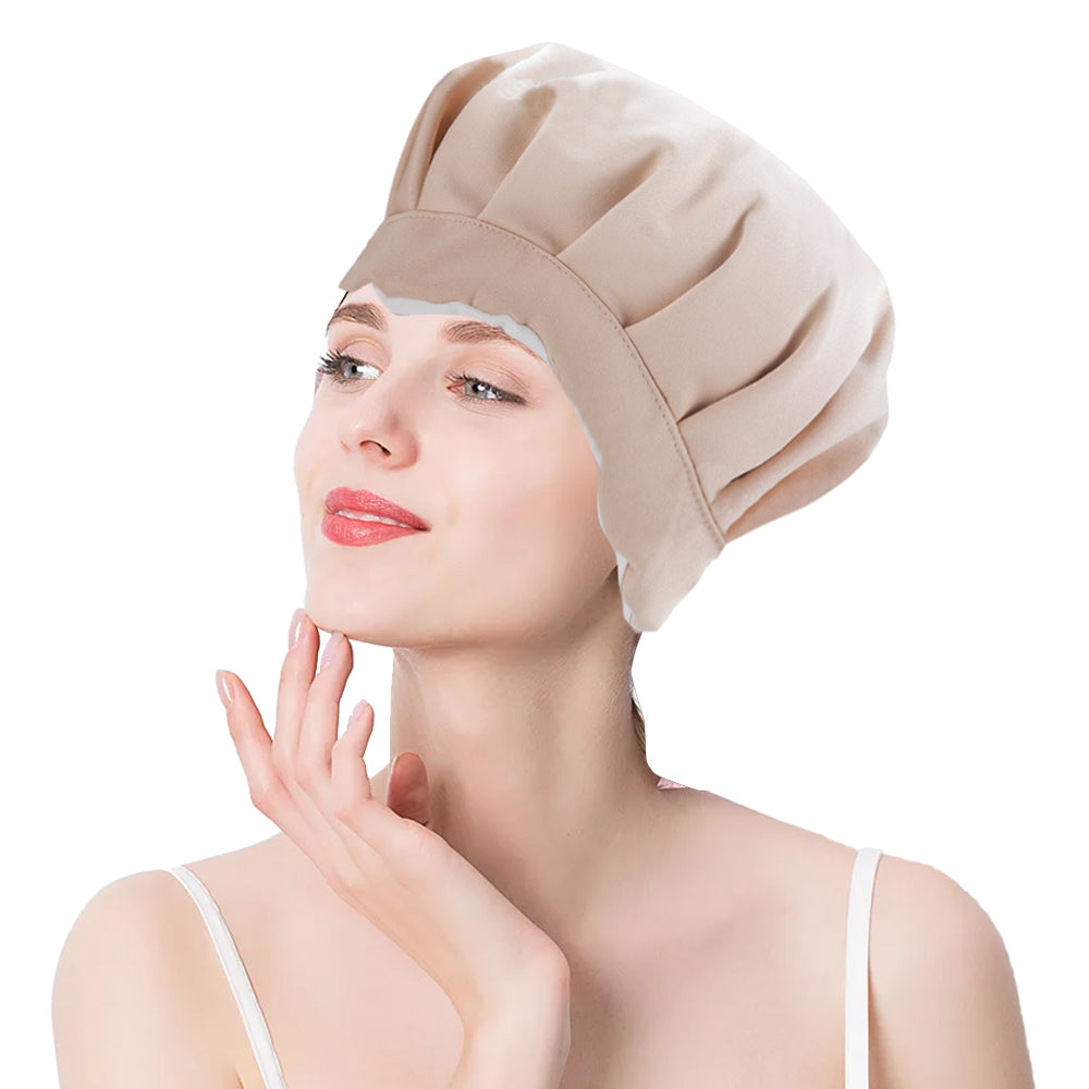 Reusable Castor Oil Pack Hat Eye Mask with Adjustable Elastic Strap