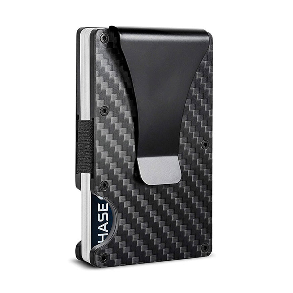 RFID Blocking Carbon Fiber Card Holder Slim Wallet for Men with Anti-Theft Protection