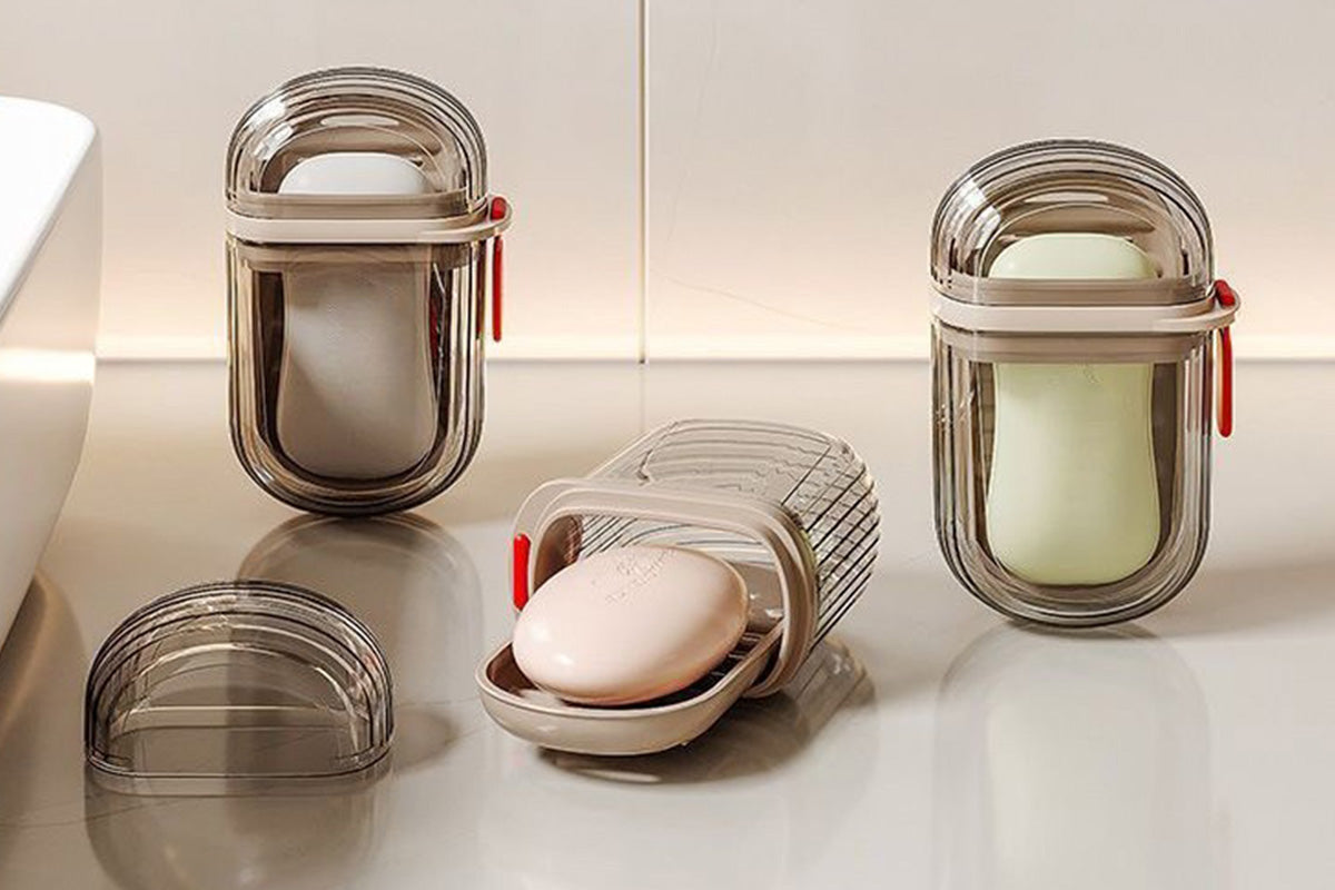 2PCS Travel Soap Cases Leakproof Soap Container With Lid Soap Dish For Bathroom Shower Camping
