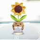 Positive Sunflower Crochet Doll with Card Sunflower Gifts for Teacher Best Friend