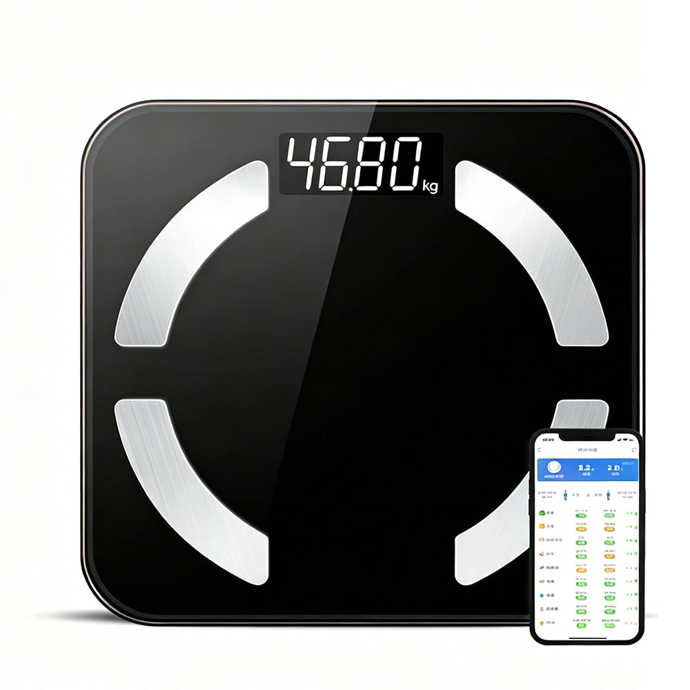 Body Fat Scale USB Rechargeable Digital Bathroom Scale with APP