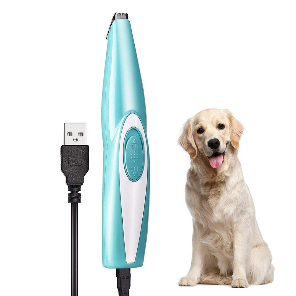 Mini Pet Hair Trimmer with LED Light for Paw Face Grooming