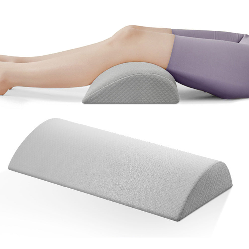 Half Moon Bolster Pillow for Legs Under Knee Support for Back and Side Sleeping