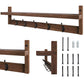 Wooden Coat Rack Wall Mount with Shelf 5 Hooks for Hanging Clothes