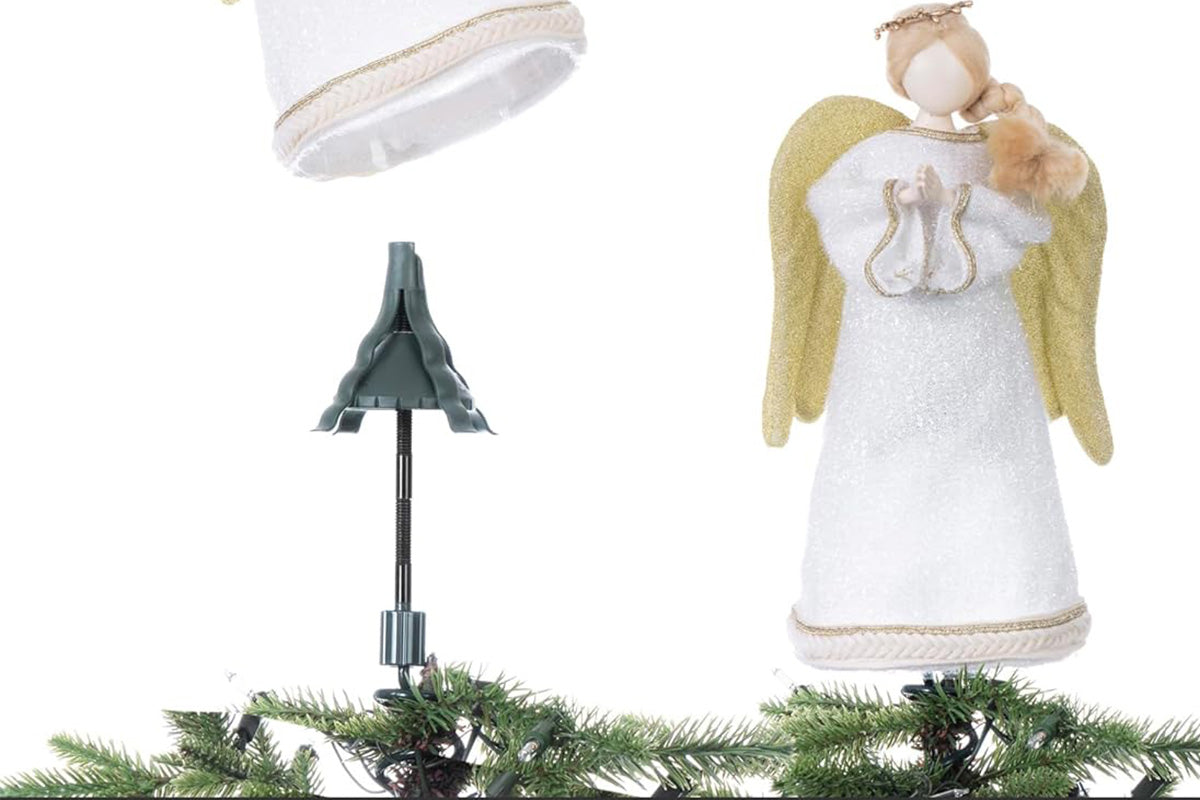 Twist-On Christmas Tree Topper Holder Stabilizing Support