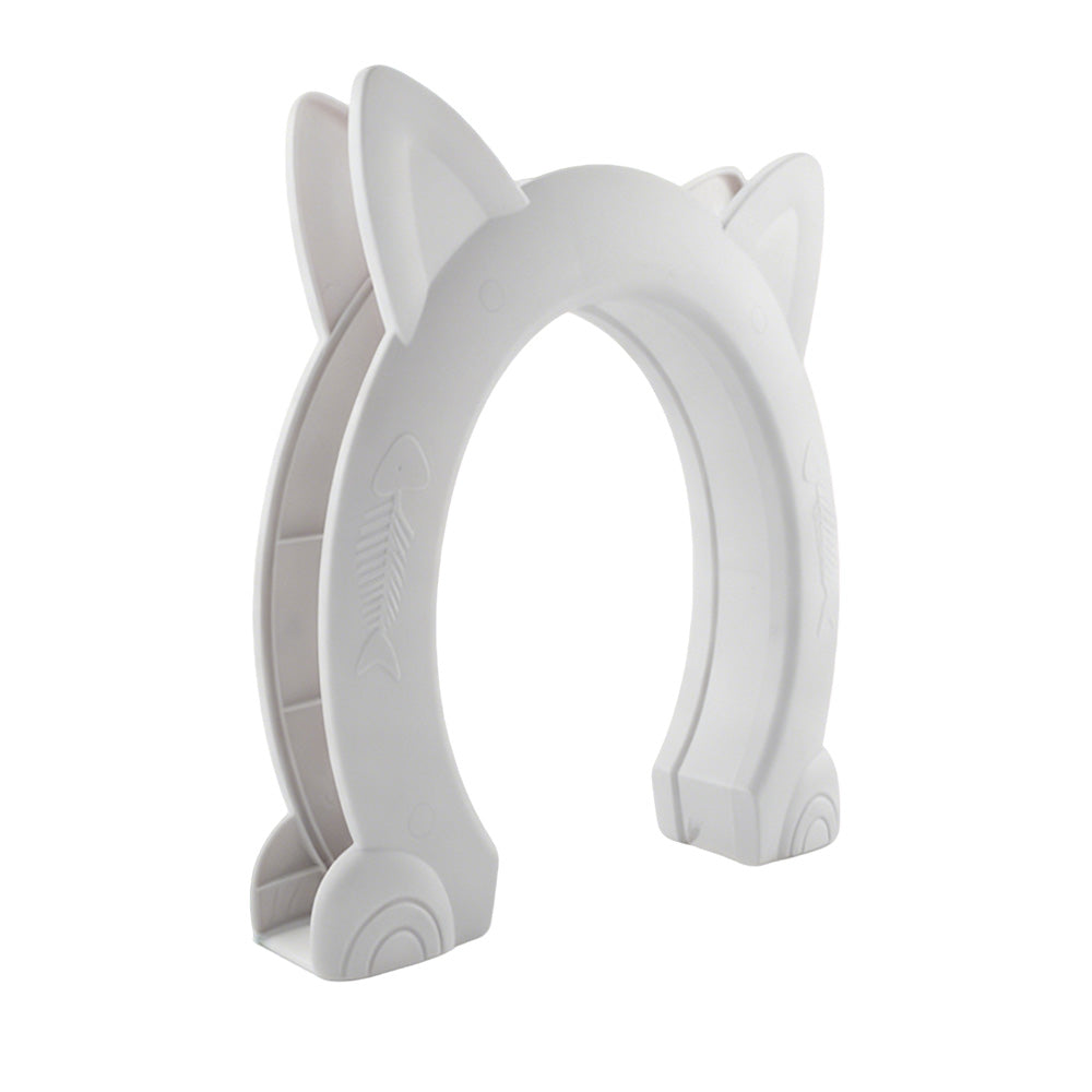 White Cat Ear Pet Door Frame for Interior Door