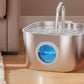 Automatic Pet Water Fountain USB 2.2L Stainless Steel for Cats and Small Animals