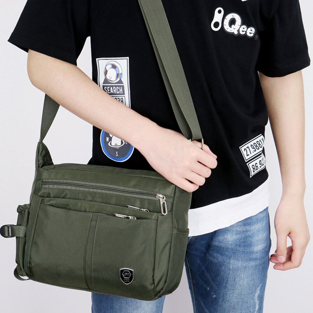 Water-Resistant Messenger Bag for Men Lightweight Travel Crossbody Sling Bag