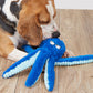 Interactive Plush Squeaky Dog Toy with Crinkle Tentacles for Medium & Large Dogs
