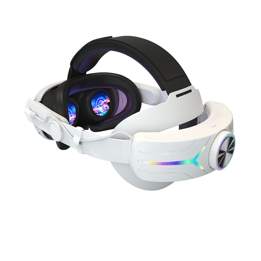 Adjustable RGB Head Strap with 8000mAh Battery for Meta Quest 3 VR  Headset Elite Strap