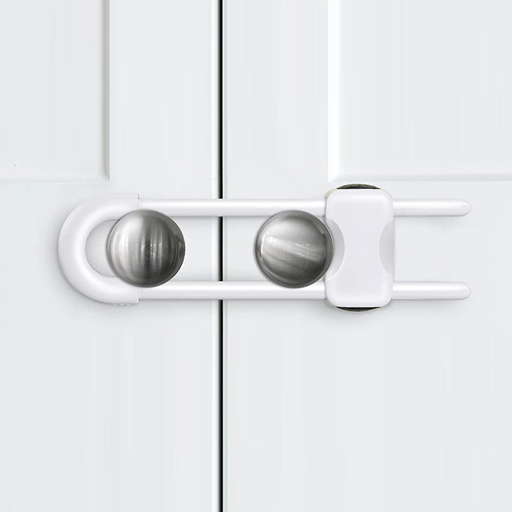 5Pcs Cabinet Locks U-Shaped Drawers Locks for Knob Handle on Door Cupboard