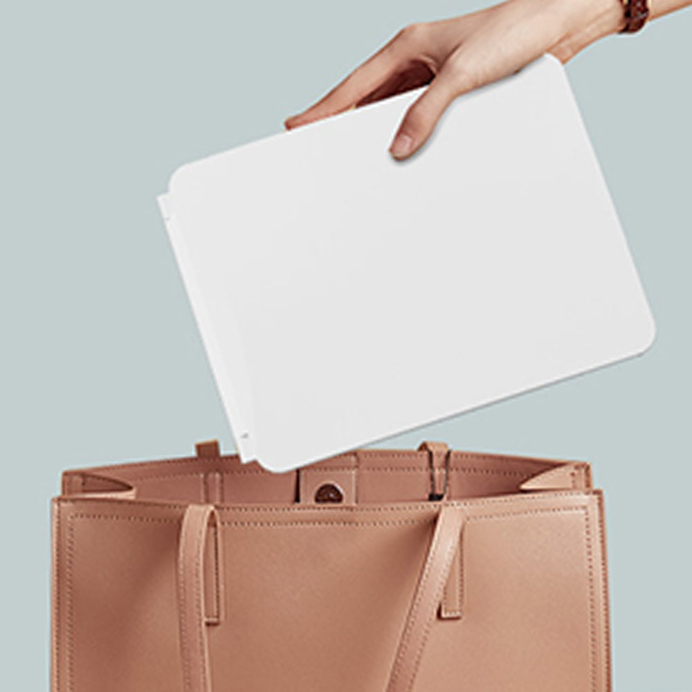 USB Rechargeable Folding Lighted Makeup Mirror with 3 Colors Light Modes