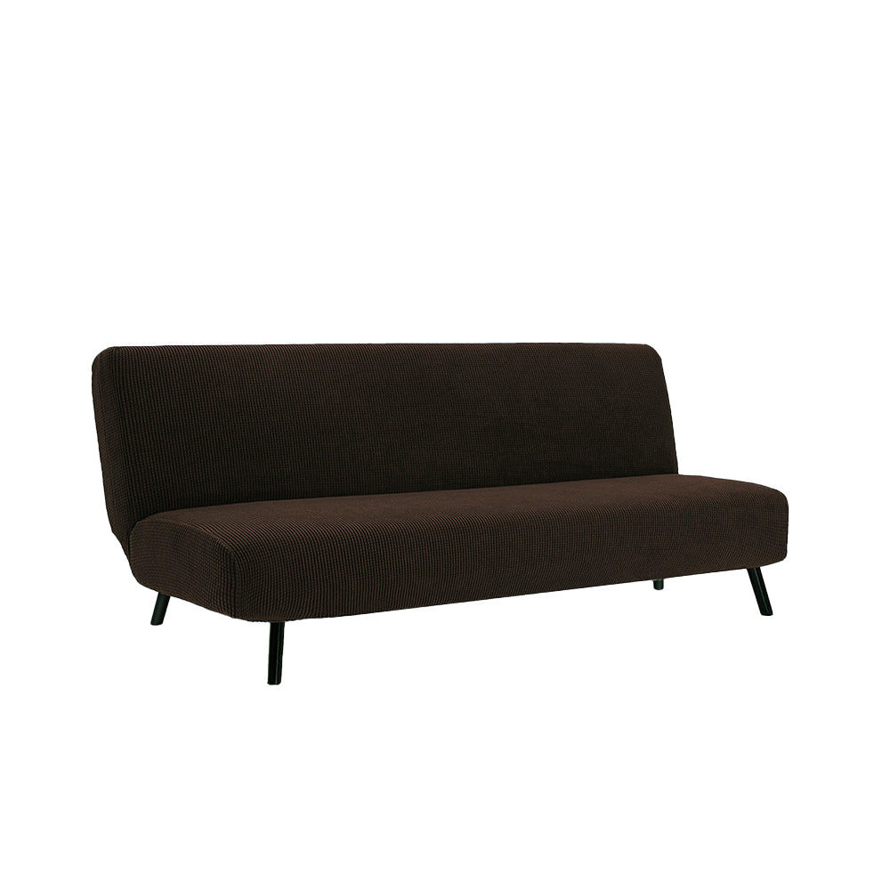 Armless Solid Color Stretch Folding Sofa Bed Cover