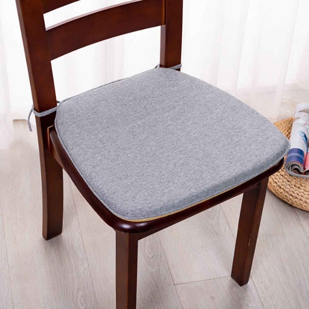 2Pcs Hoof-Shape Non-Slip Chair Cushion With Ties