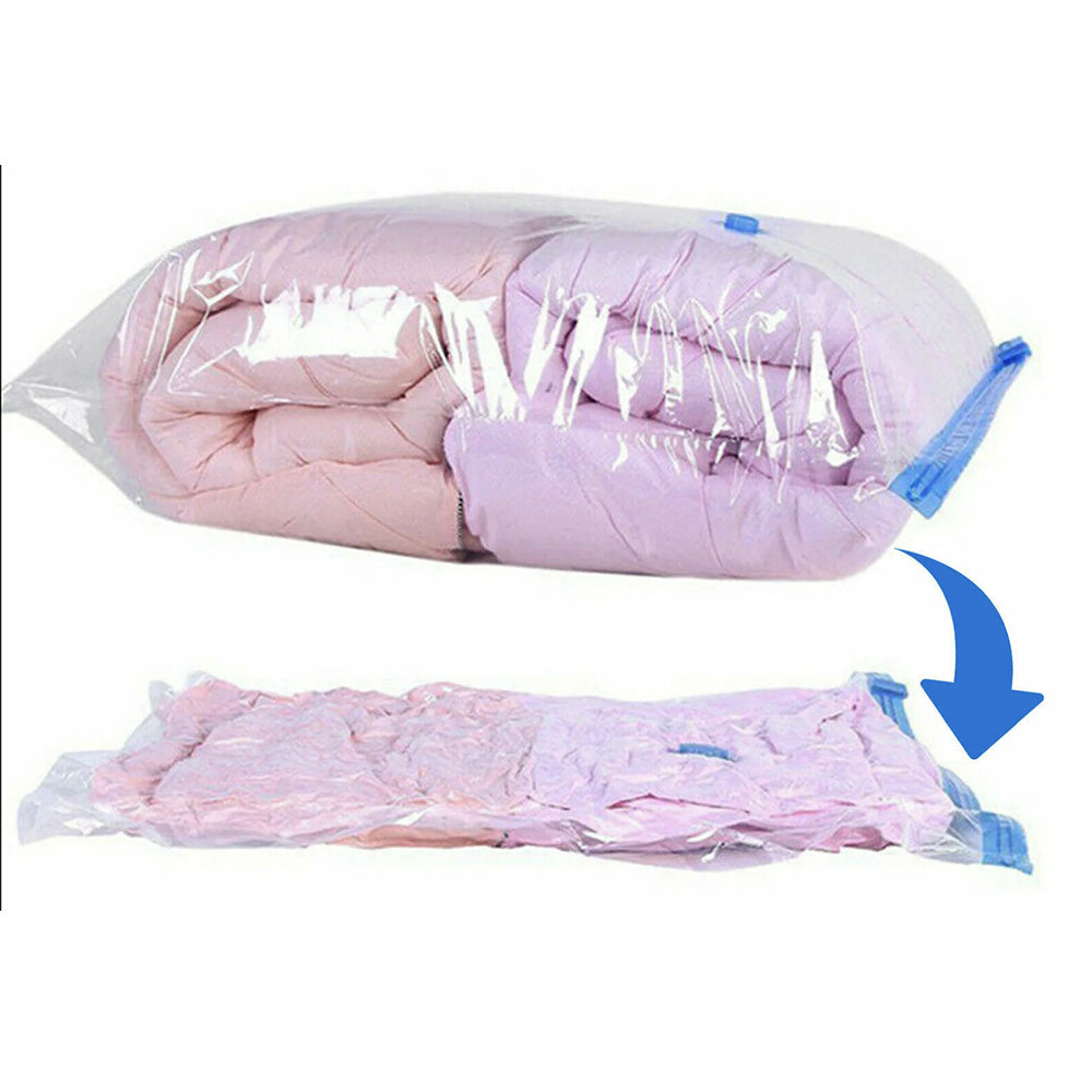 8 Pack Vacuum Storage Bags Space Saver Bags for Clothes Blankets with Valve