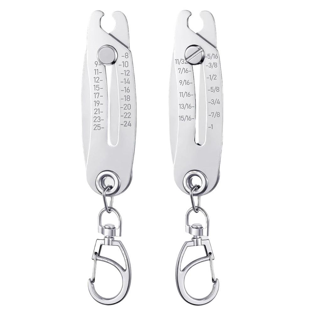 2Pcs Thread Size Verification Tool Thread Measuring Gauge Thread Measuring Tool