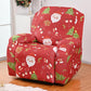 Christmas Recliner Chair Cover Sofa Slipcover with Side Pocket