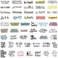 100pcs Motivational Stickers Pack Positive Quote Scarpbooking Laptop Cars