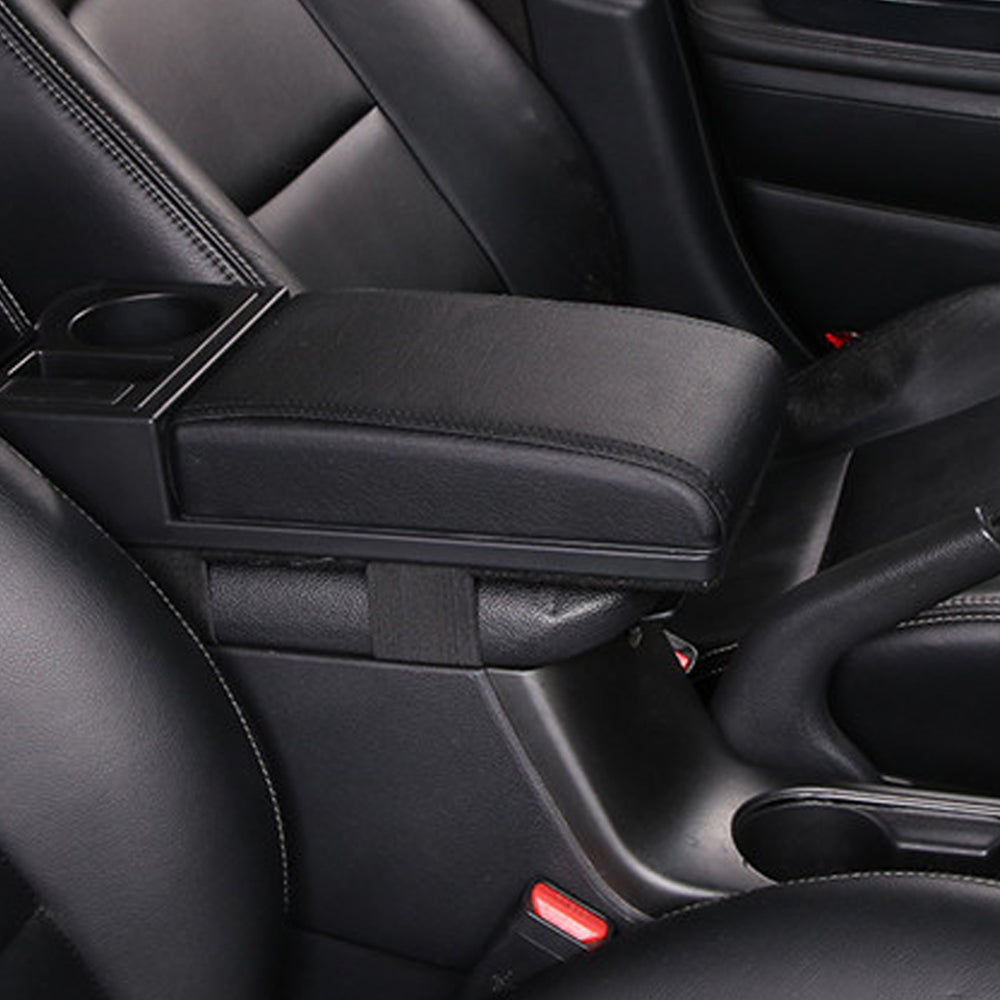 2Pcs Car Auto Center Console Armrest Cushion with Cup Holder Support USB