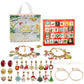 24 DAYS Christmas Advent Countdown Calendar Charm Bracelet and Necklace Making Kit